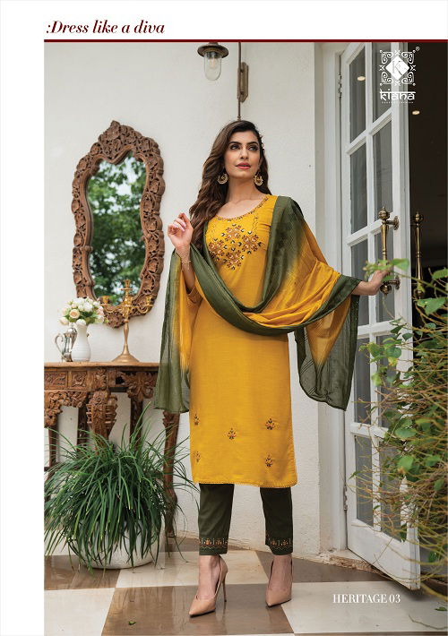 Kiana Heritage 01 Fancy Festive Wear Heavy Designer Ready Made Collection